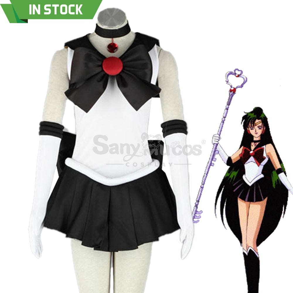 【In Stock】Anime Sailor Moon Cosplay Pluto Setsuna Meiou Battle Suit Costume Costumes