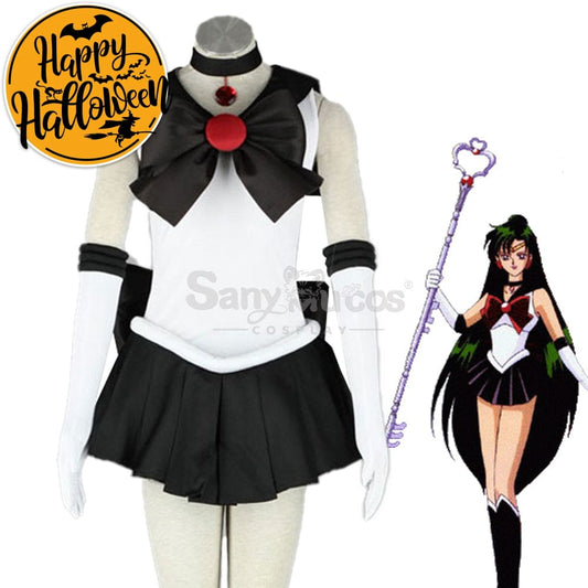 【In Stock】Anime Sailor Moon Cosplay Pluto Setsuna Meiou Battle Suit Costume Costumes 1000