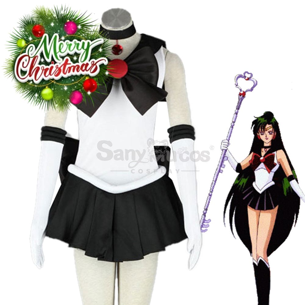 【In Stock】Anime Sailor Moon Cosplay Pluto Setsuna Meiou Battle Suit Costume Costumes