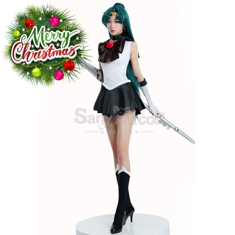 【In Stock】Anime Sailor Moon Cosplay Pluto Setsuna Meiou Battle Suit Costume Premium Edition Costumes