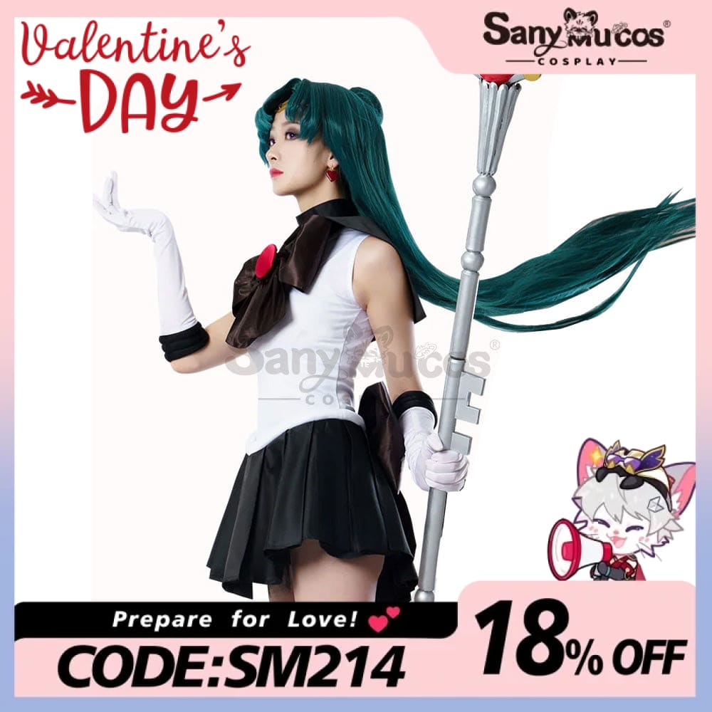 【In Stock】Anime Sailor Moon Cosplay Pluto Setsuna Meiou Battle Suit Costume Premium Edition Costumes