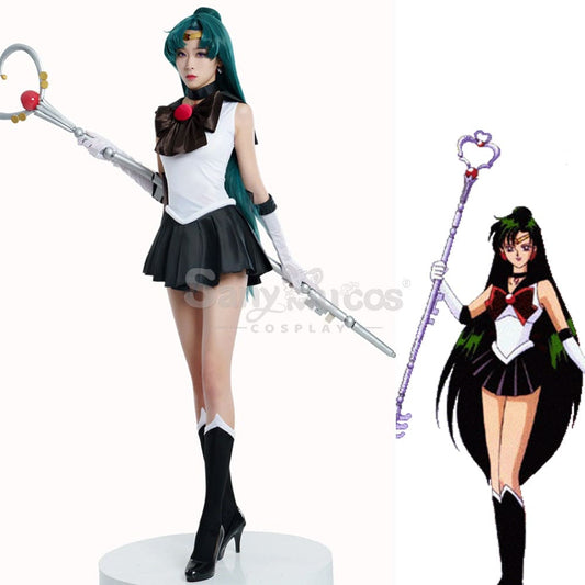 【In Stock】Anime Sailor Moon Cosplay Pluto Setsuna Meiou Battle Suit Costume Premium Edition Costumes 1000