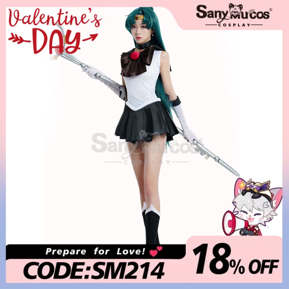 【In Stock】Anime Sailor Moon Cosplay Pluto Setsuna Meiou Battle Suit Costume Premium Edition Costumes