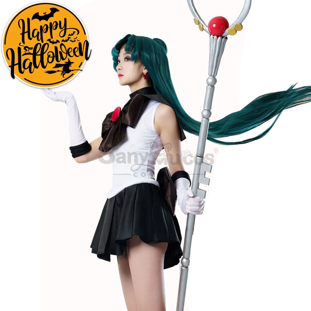 【In Stock】Anime Sailor Moon Cosplay Pluto Setsuna Meiou Battle Suit Costume Premium Edition Costumes