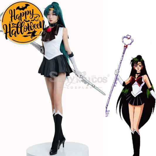 【In Stock】Anime Sailor Moon Cosplay Pluto Setsuna Meiou Battle Suit Costume Premium Edition Costumes 1000