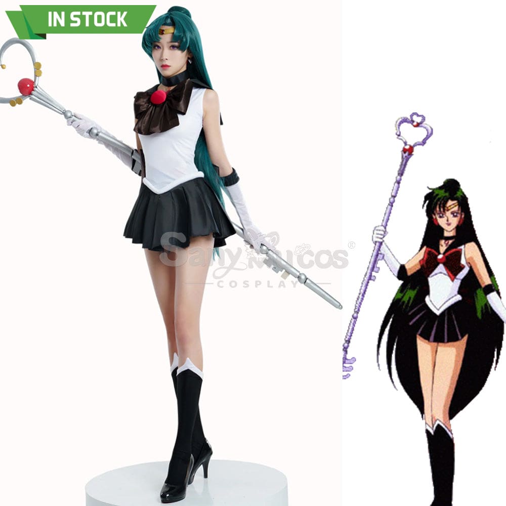 【In Stock】Anime Sailor Moon Cosplay Pluto Setsuna Meiou Battle Suit Costume Premium Edition Costumes