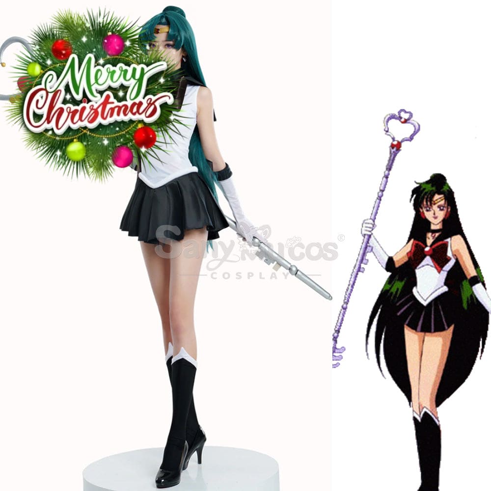 【In Stock】Anime Sailor Moon Cosplay Pluto Setsuna Meiou Battle Suit Costume Premium Edition Costumes