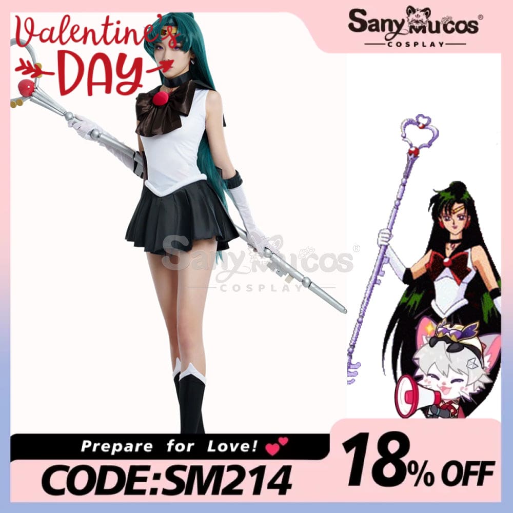 【In Stock】Anime Sailor Moon Cosplay Pluto Setsuna Meiou Battle Suit Costume Premium Edition Costumes