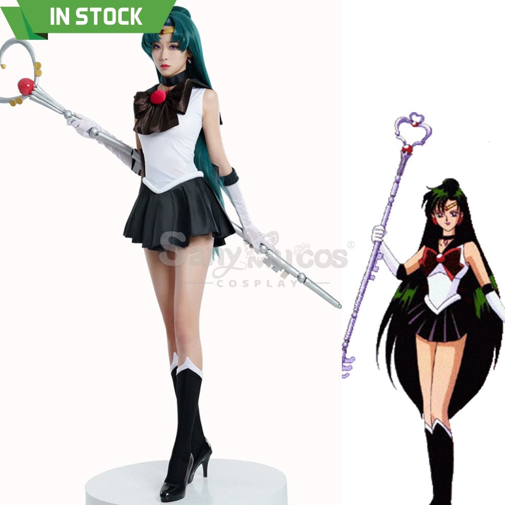 【In Stock】Anime Sailor Moon Cosplay Pluto Setsuna Meiou Battle Suit Costume Premium Edition Costumes