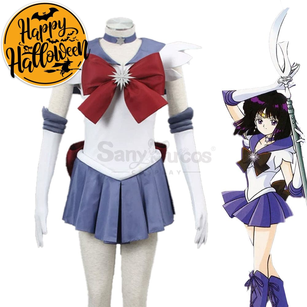 【In Stock】Anime Sailor Moon Cosplay Saturn Hotaru Tomoe Battle Suit Costume Costumes