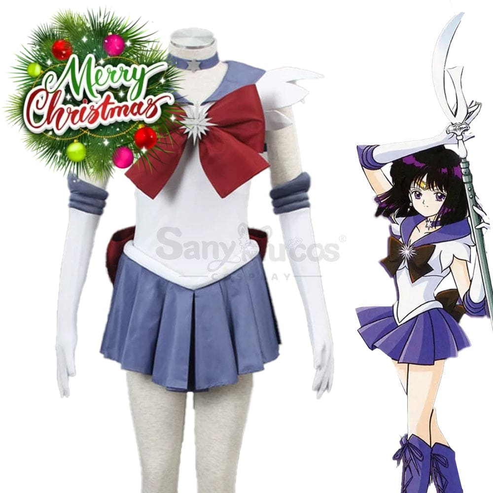 【In Stock】Anime Sailor Moon Cosplay Saturn Hotaru Tomoe Battle Suit Costume Costumes