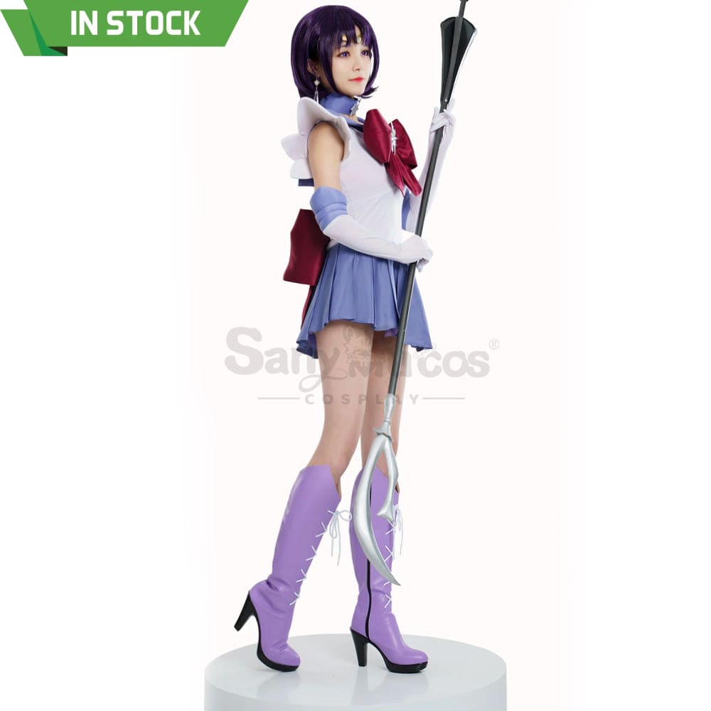 【In Stock】Anime Sailor Moon Cosplay Saturn Hotaru Tomoe Battle Suit Costume Premium Edition Costumes