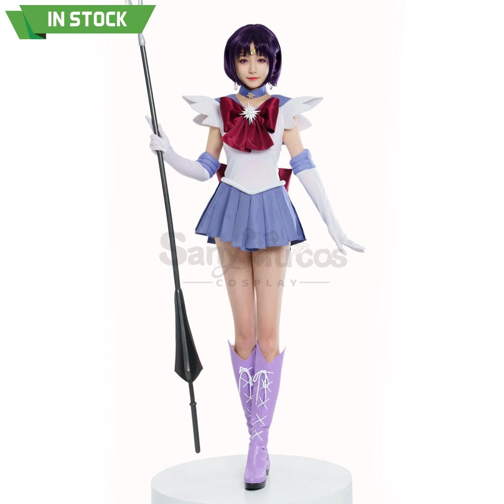 【In Stock】Anime Sailor Moon Cosplay Saturn Hotaru Tomoe Battle Suit Costume Premium Edition Costumes