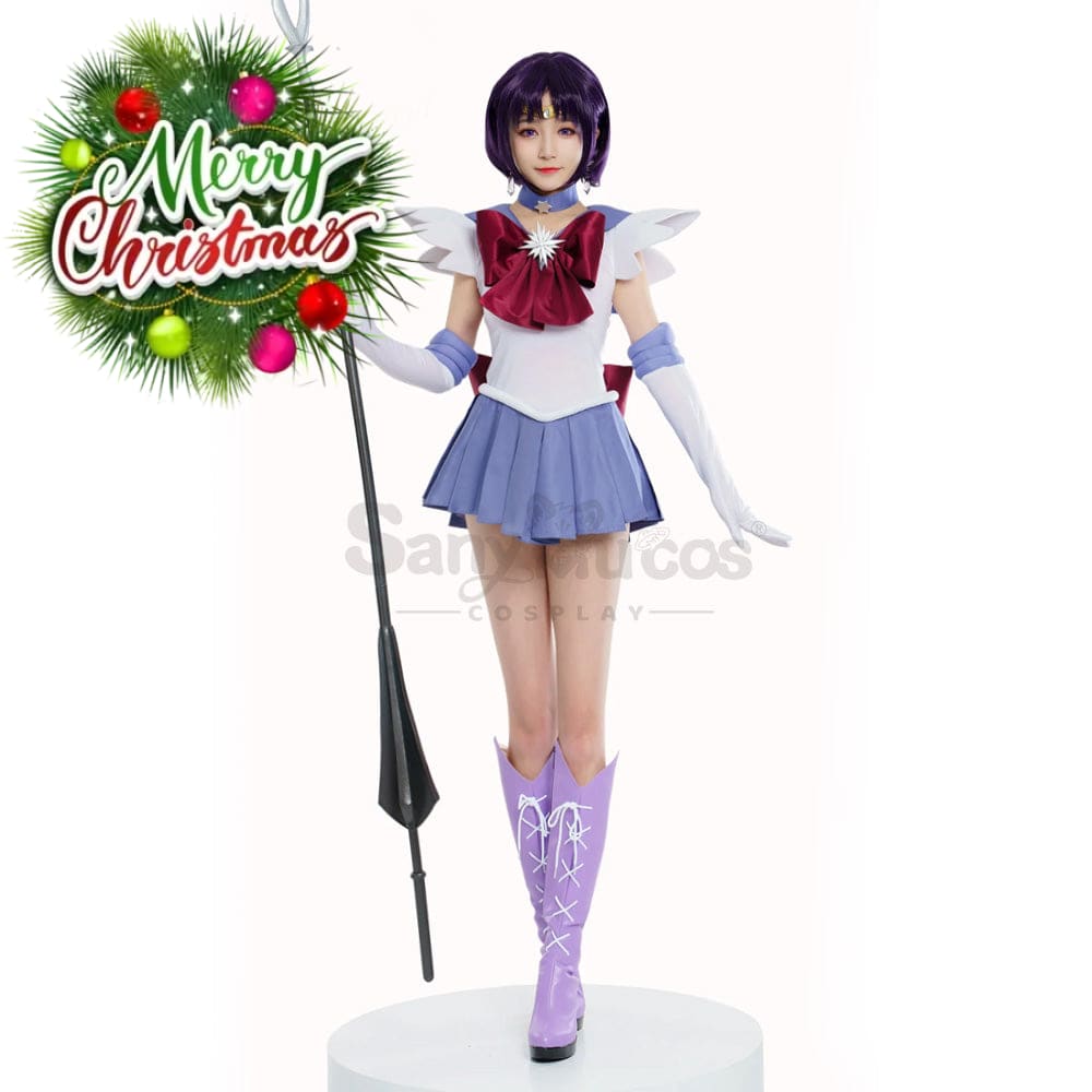 【In Stock】Anime Sailor Moon Cosplay Saturn Hotaru Tomoe Battle Suit Costume Premium Edition Costumes