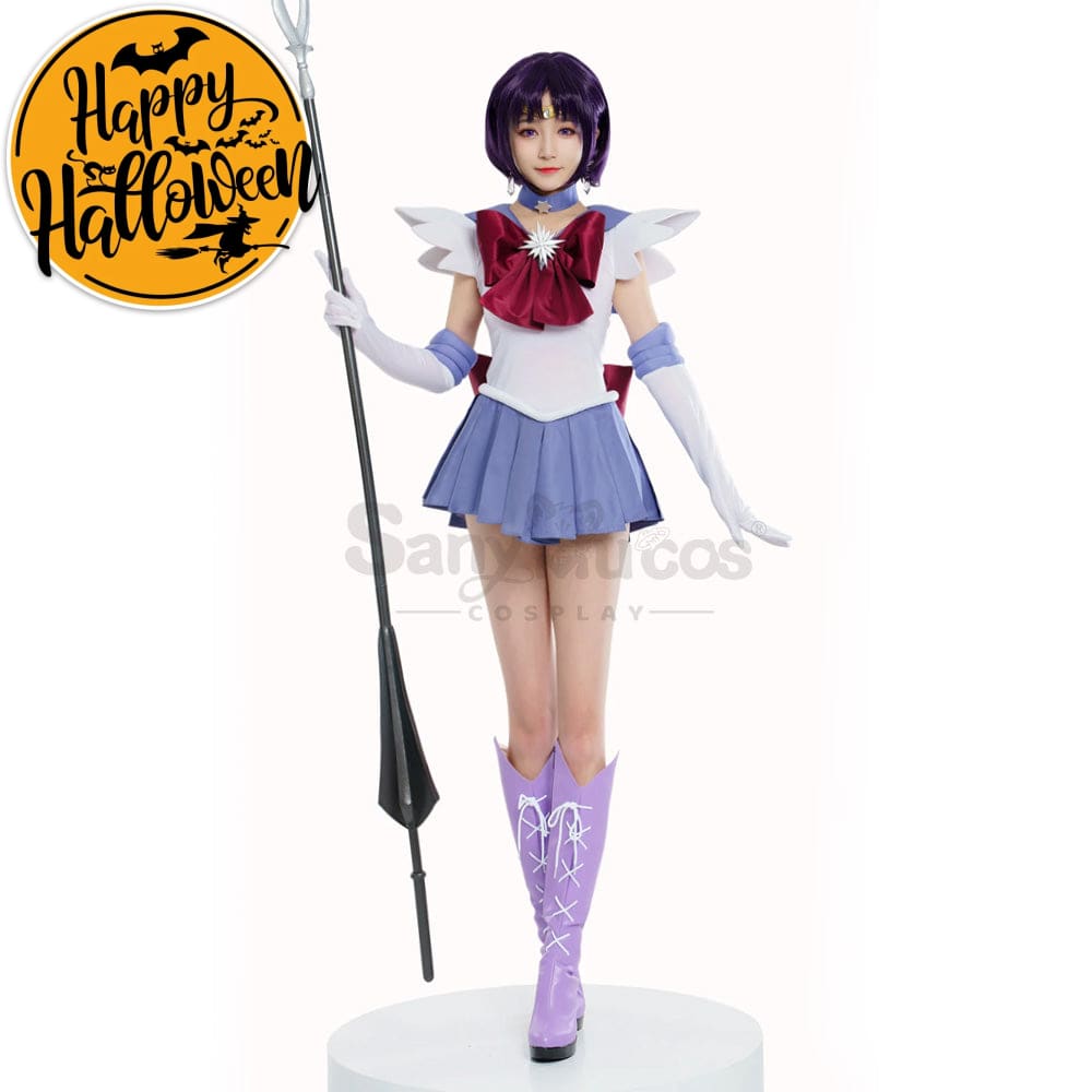 【In Stock】Anime Sailor Moon Cosplay Saturn Hotaru Tomoe Battle Suit Costume Premium Edition Costumes