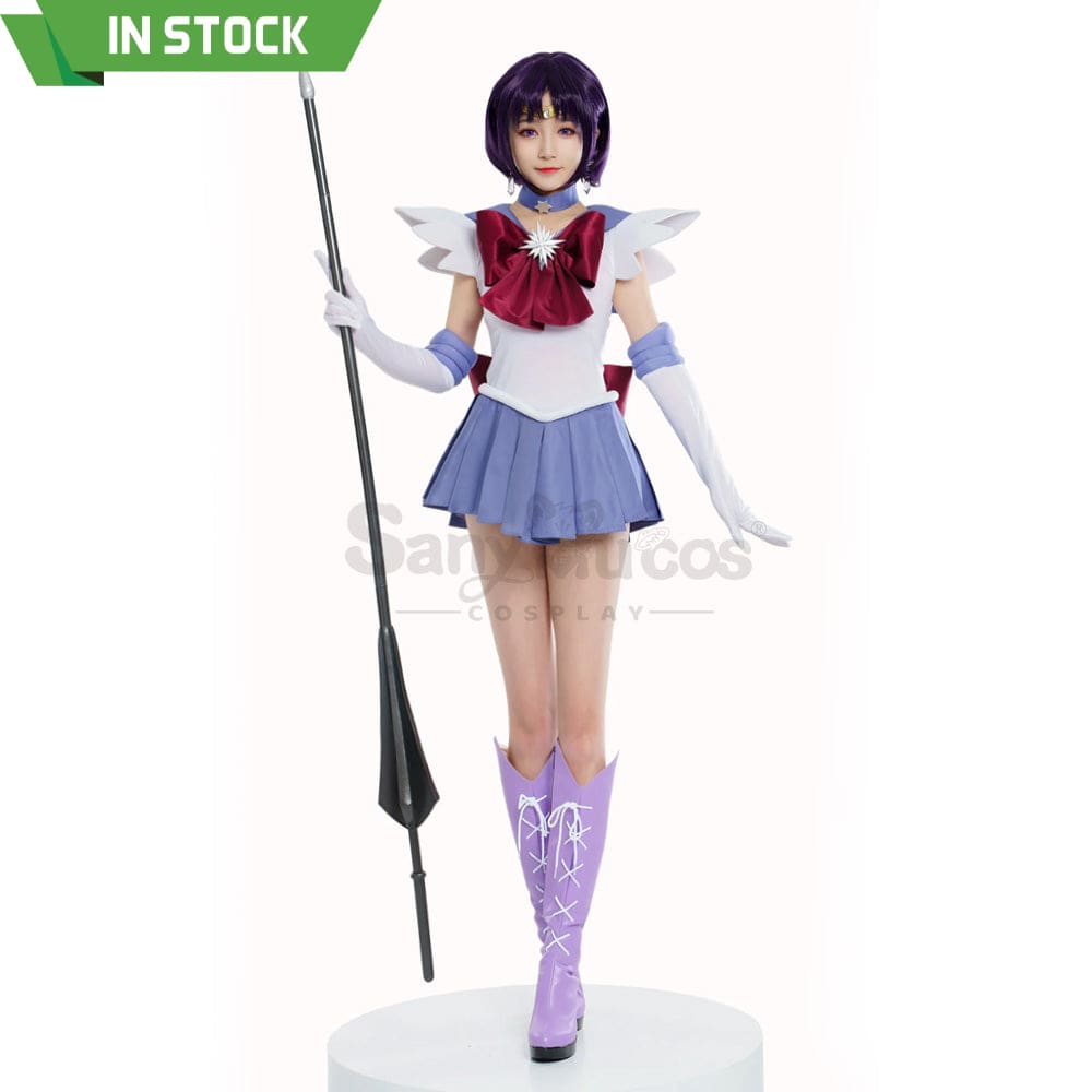 【In Stock】Anime Sailor Moon Cosplay Saturn Hotaru Tomoe Battle Suit Costume Premium Edition Costumes