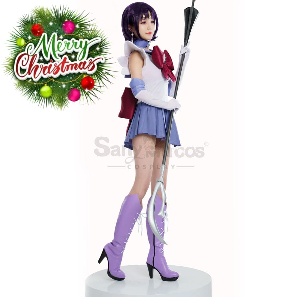 【In Stock】Anime Sailor Moon Cosplay Saturn Hotaru Tomoe Battle Suit Costume Premium Edition Costumes