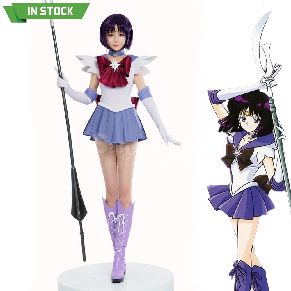 【In Stock】Anime Sailor Moon Cosplay Saturn Hotaru Tomoe Battle Suit Costume Premium Edition Costumes