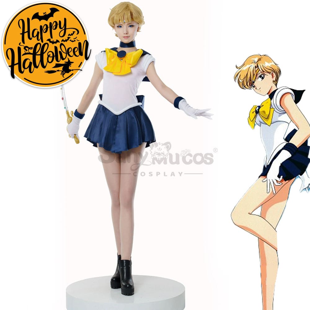 【In Stock】Anime Sailor Moon Cosplay Uranus Haruka Tenou Battle Suit Costume Premium Edition Costumes