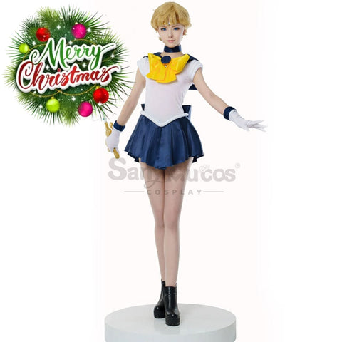 【In Stock】Anime Sailor Moon Cosplay Uranus Haruka Tenou Battle Suit Costume Premium Edition Costumes