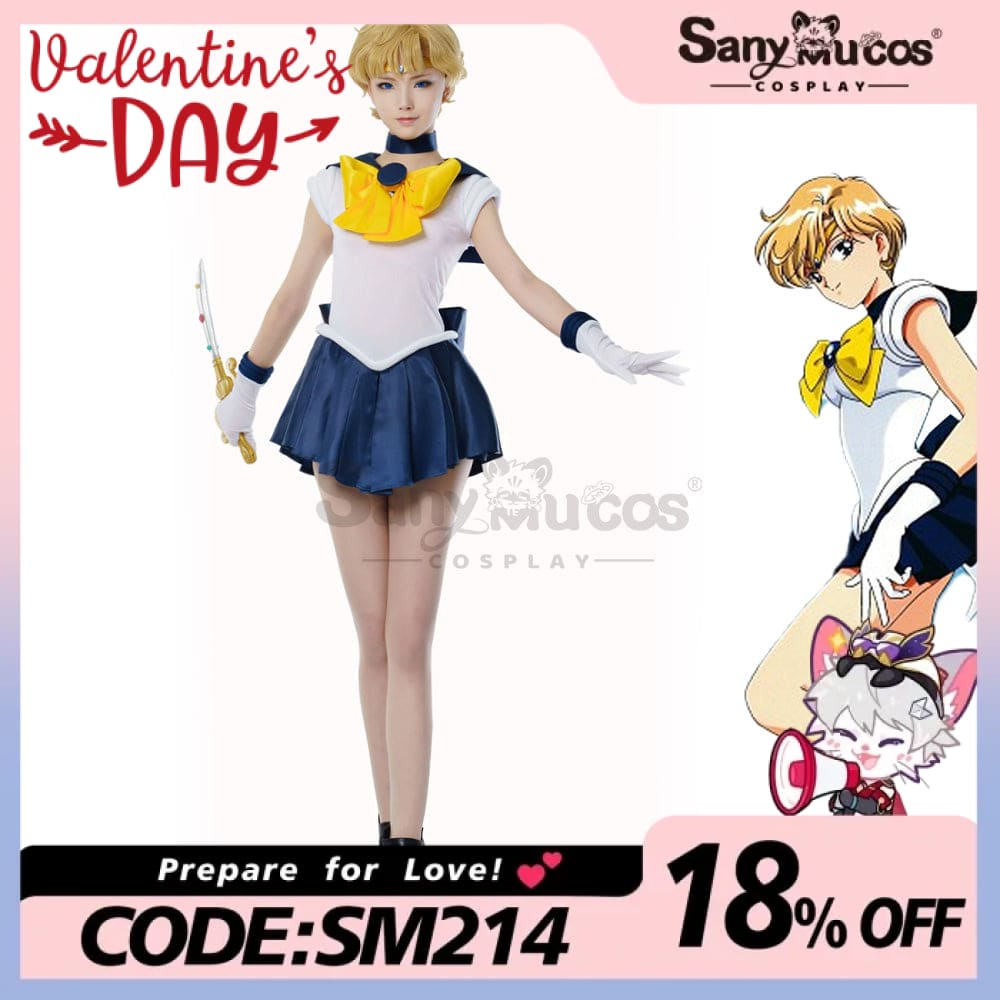 【In Stock】Anime Sailor Moon Cosplay Uranus Haruka Tenou Battle Suit Costume Premium Edition Costumes