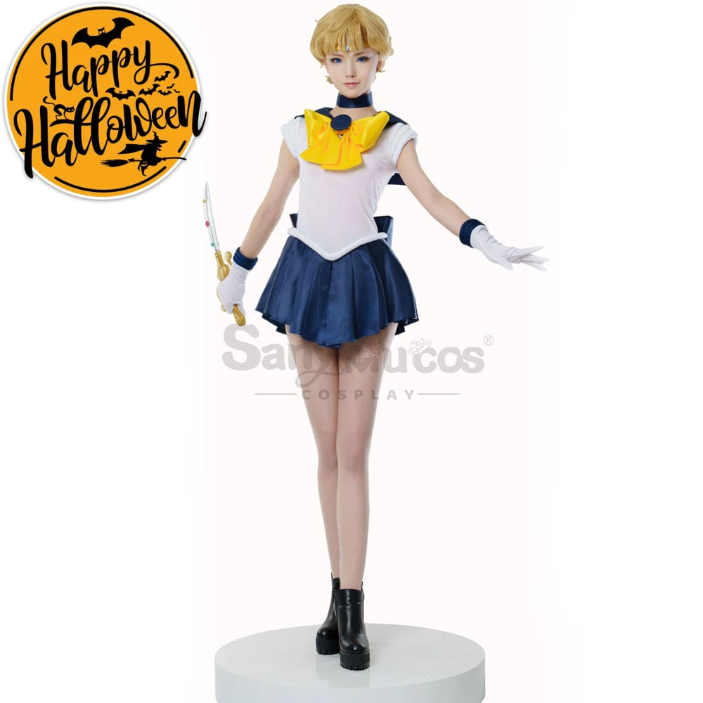 【In Stock】Anime Sailor Moon Cosplay Uranus Haruka Tenou Battle Suit Costume Premium Edition Costumes