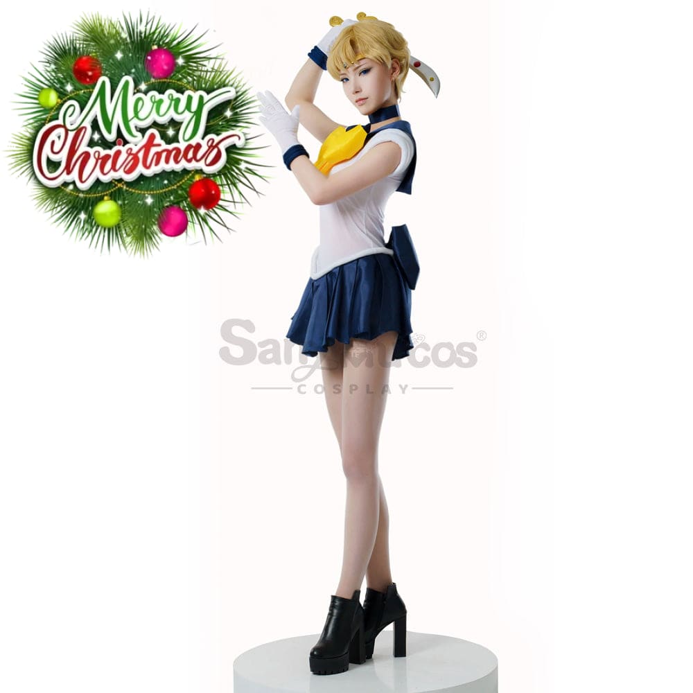 【In Stock】Anime Sailor Moon Cosplay Uranus Haruka Tenou Battle Suit Costume Premium Edition Costumes