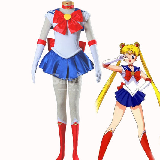 【In Stock】Anime Sailor Moon Cosplay Usagi Tsukino Battle Suit Costume Costumes 1000