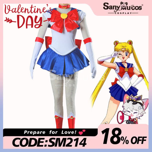 【In Stock】Anime Sailor Moon Cosplay Usagi Tsukino Battle Suit Costume Costumes 1000