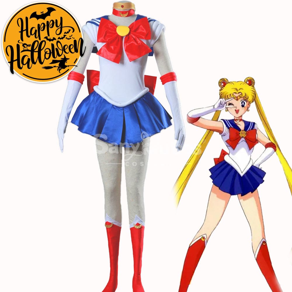 【In Stock】Anime Sailor Moon Cosplay Usagi Tsukino Battle Suit Costume Costumes