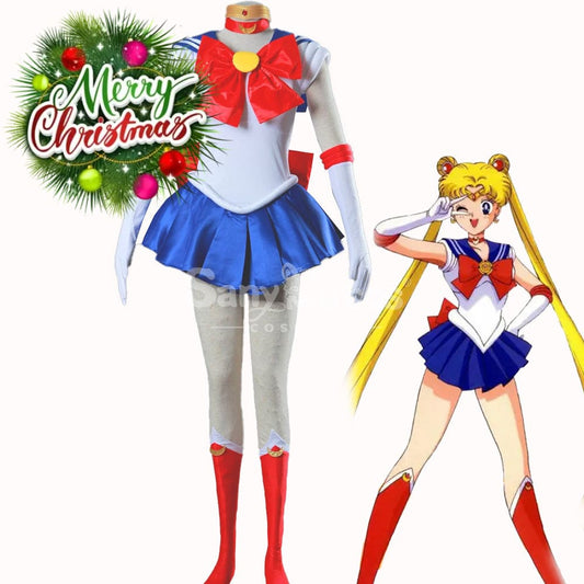 【In Stock】Anime Sailor Moon Cosplay Usagi Tsukino Battle Suit Costume Costumes 1000