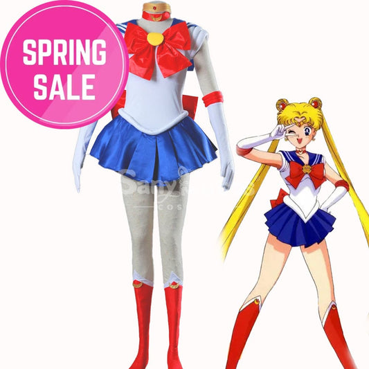 【In Stock】Anime Sailor Moon Cosplay Usagi Tsukino Battle Suit Costume Costumes 1000