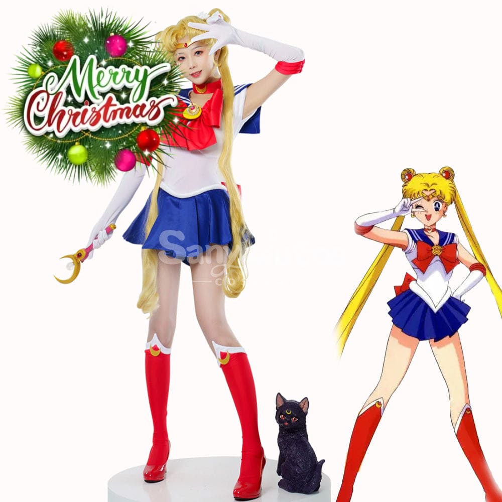 【In Stock】Anime Sailor Moon Cosplay Usagi Tsukino Battle Suit Costume Premium Edition Costumes