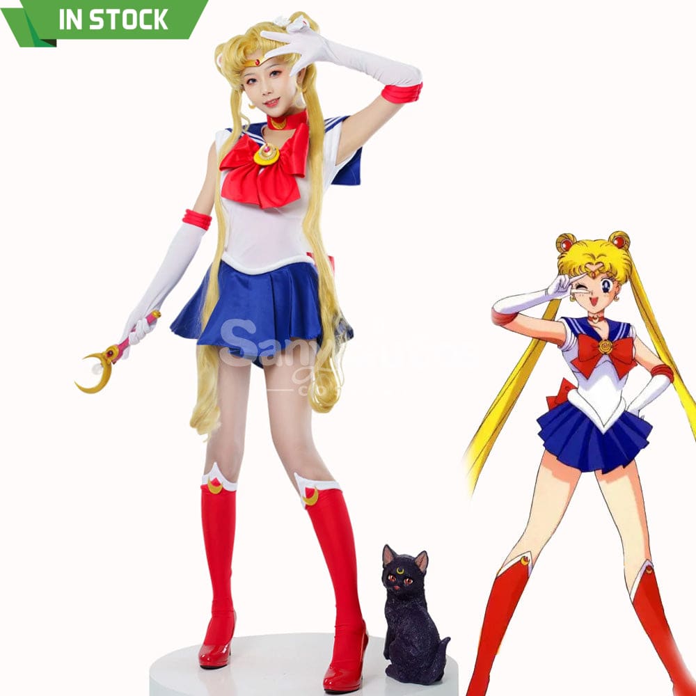 【In Stock】Anime Sailor Moon Cosplay Usagi Tsukino Battle Suit Costume Premium Edition Costumes