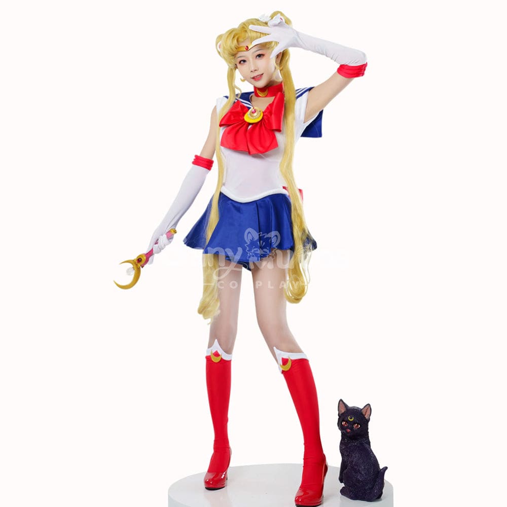 【In Stock】Anime Sailor Moon Cosplay Usagi Tsukino Battle Suit Costume Premium Edition Costumes