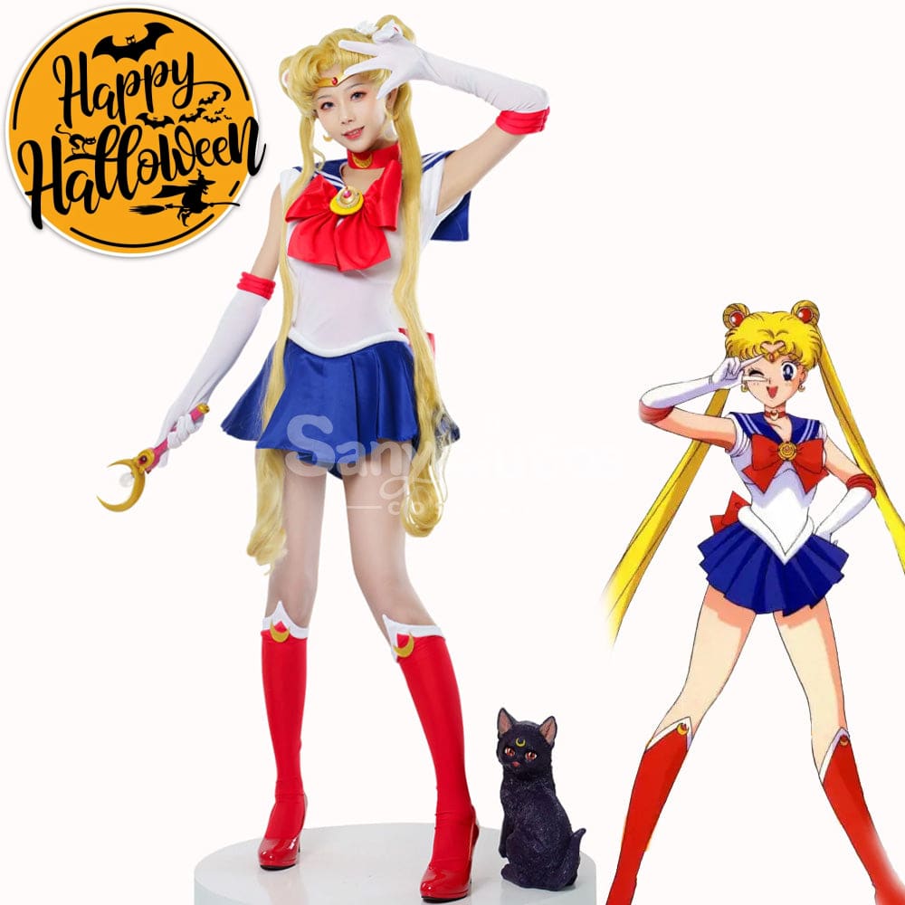 【In Stock】Anime Sailor Moon Cosplay Usagi Tsukino Battle Suit Costume Premium Edition Costumes