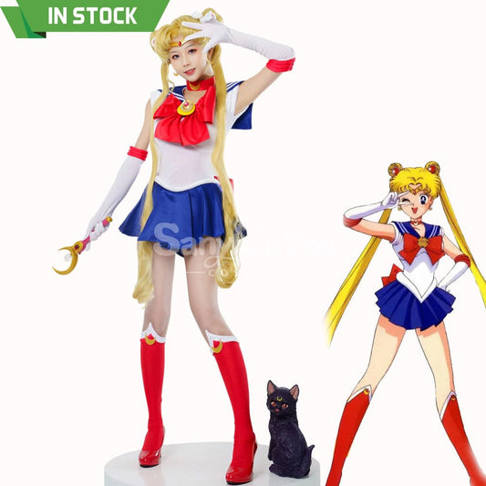 【In Stock】Anime Sailor Moon Cosplay Usagi Tsukino Battle Suit Costume Premium Edition Costumes 1000