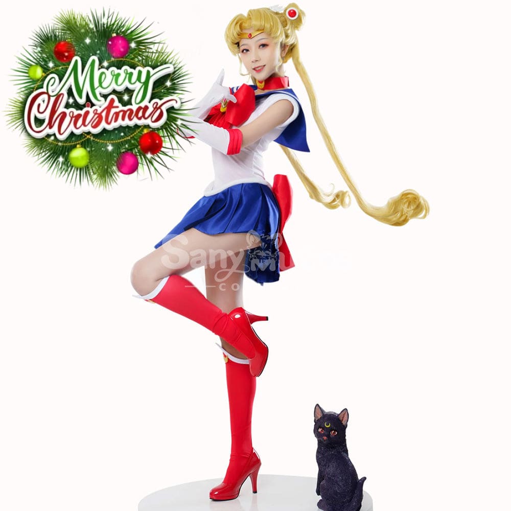 【In Stock】Anime Sailor Moon Cosplay Usagi Tsukino Battle Suit Costume Premium Edition Costumes