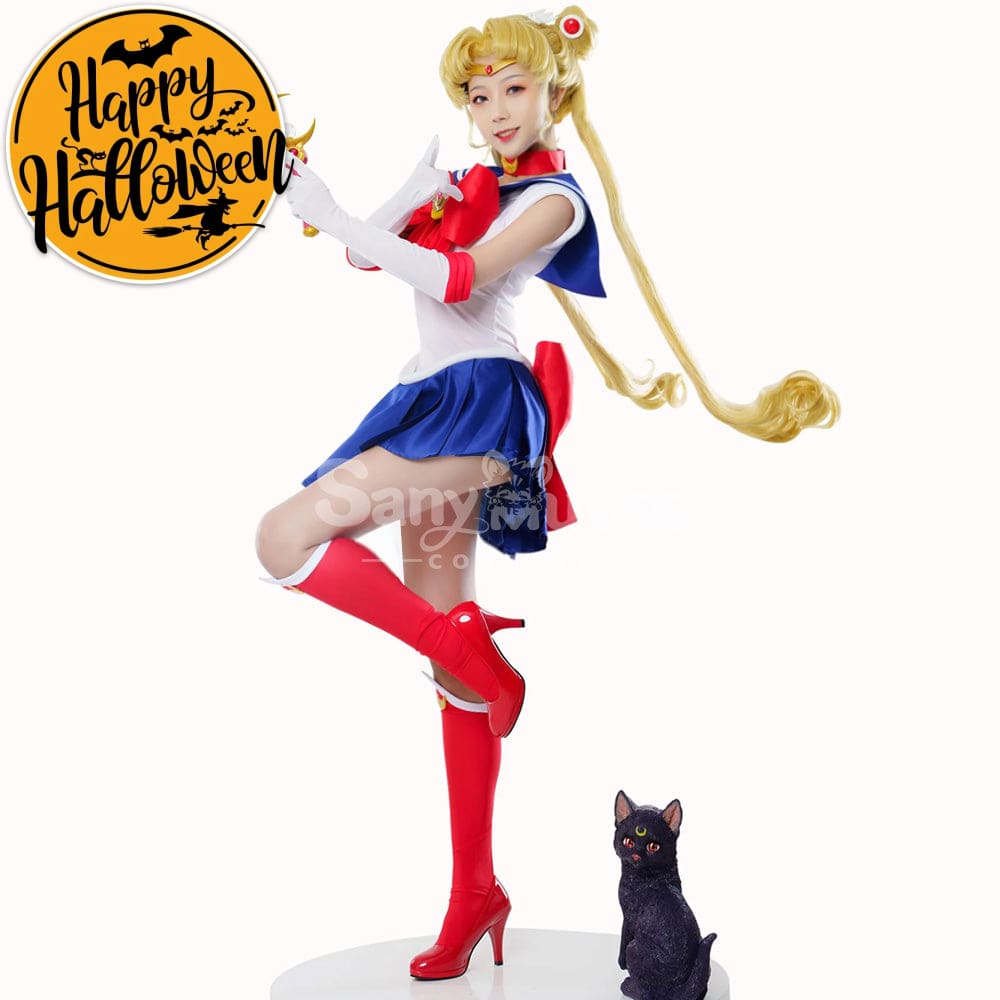 【In Stock】Anime Sailor Moon Cosplay Usagi Tsukino Battle Suit Costume Premium Edition Costumes