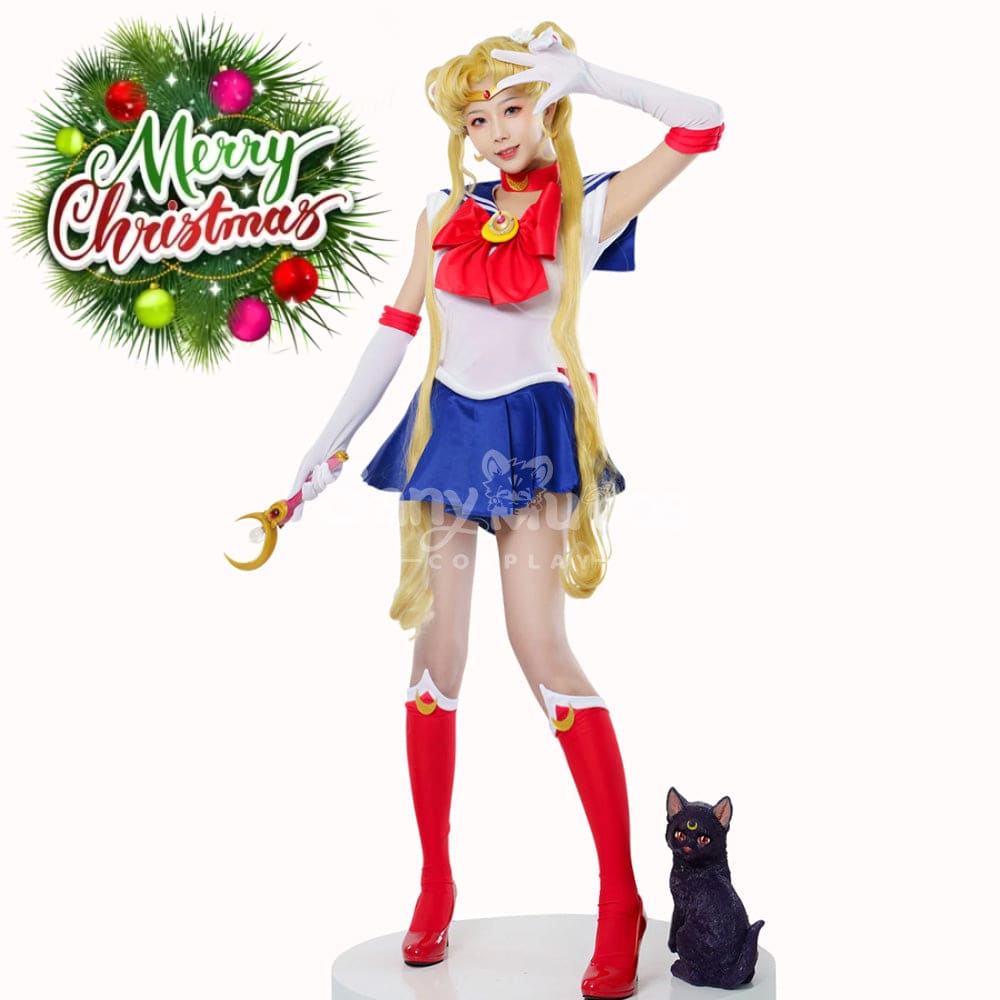 【In Stock】Anime Sailor Moon Cosplay Usagi Tsukino Battle Suit Costume Premium Edition Costumes