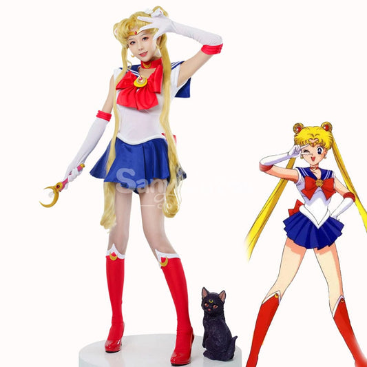 【In Stock】Anime Sailor Moon Cosplay Usagi Tsukino Battle Suit Costume Premium Edition Costumes 1000