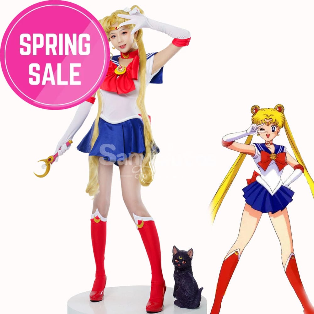 【In Stock】Anime Sailor Moon Cosplay Usagi Tsukino Battle Suit Costume Premium Edition Costumes