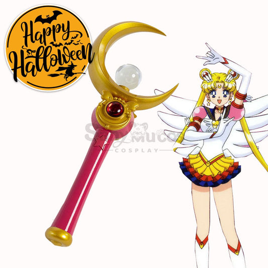 【In Stock】Anime Sailor Moon Cosplay Usagi Tsukino Transformation Rod Prop 1000