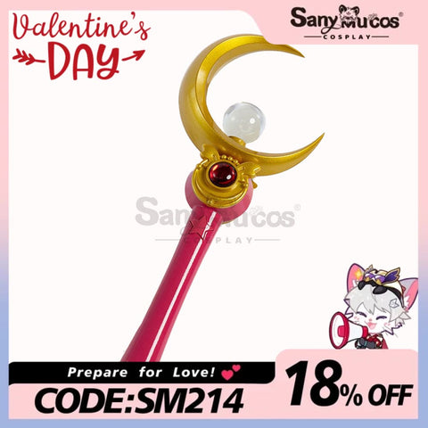 【In Stock】Anime Sailor Moon Cosplay Usagi Tsukino Transformation Rod Prop