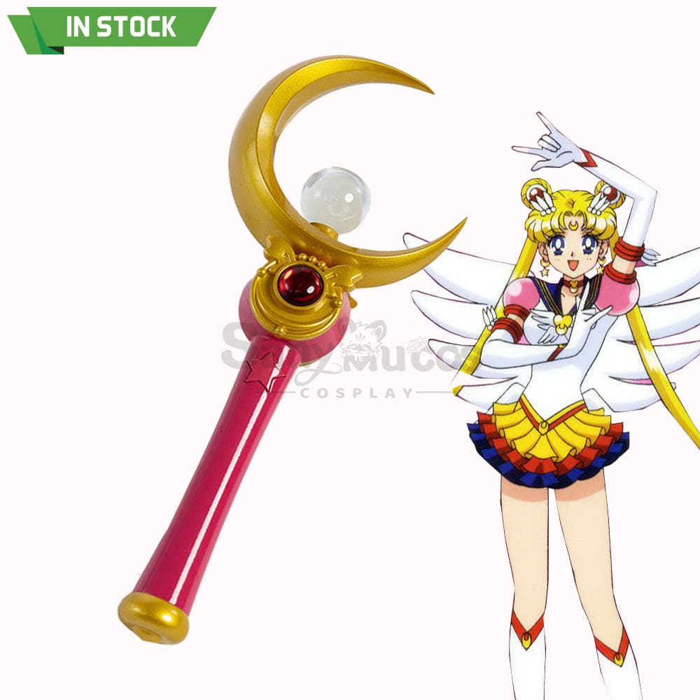 【In Stock】Anime Sailor Moon Cosplay Usagi Tsukino Transformation Rod Prop