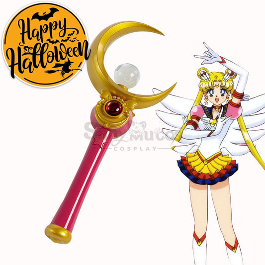 【In Stock】Anime Sailor Moon Cosplay Usagi Tsukino Transformation Rod Prop 1000