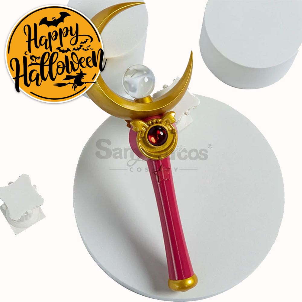 【In Stock】Anime Sailor Moon Cosplay Usagi Tsukino Transformation Rod Prop