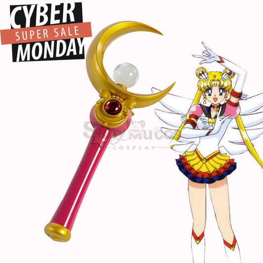 【In Stock】Anime Sailor Moon Cosplay Usagi Tsukino Transformation Rod Prop 1000