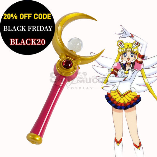 【In Stock】Anime Sailor Moon Cosplay Usagi Tsukino Transformation Rod Prop 1000