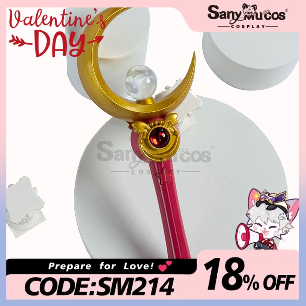 【In Stock】Anime Sailor Moon Cosplay Usagi Tsukino Transformation Rod Prop